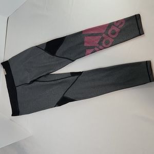 NWT 🏷️Adidas Climacool Training Tights. Medium NEW Black Grey Gray Pink Leggings